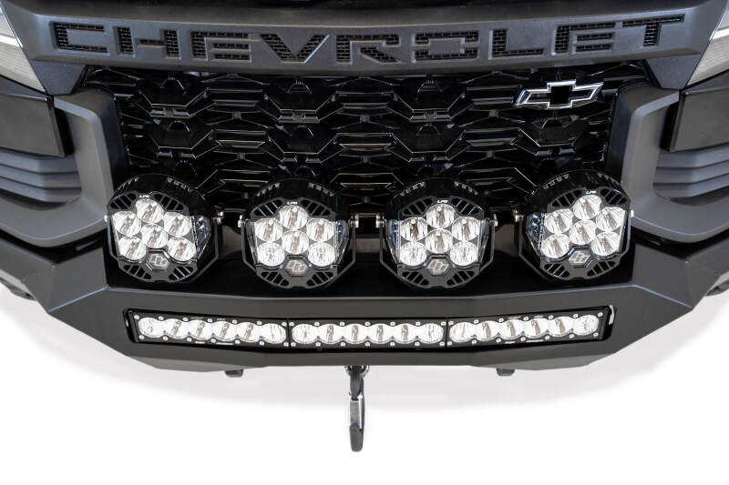 Chevrolet Colorado ZR2 Bumper - Front - Addictive Desert Designs - Stealth Fighter - Hammer Black with Satin Black panels - `21-`27